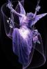 sad purple angel