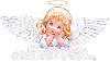 Angel baby in a cloud