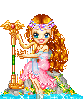 Cute harp player