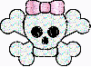 Skull with pink bow