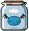 Blue thing in jar