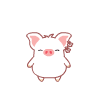 cute kawaii hey hey pig