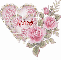 Lleana - Diamond Heart Pink Roses
