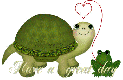 Frog with turtle
