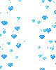 blue floating hearts