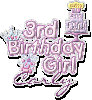 3rd Birthday Girl Carly