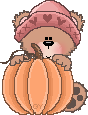 Cute Teddy Bear With Pumpkin