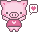 so pink kawaii piggy