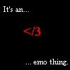 </3 emo thing