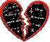 Red and black heart