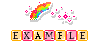 rainbow blinkie - example