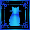 Blue Glitter Cat