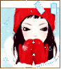 Girl in snowfall