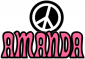 Amanda peace sign