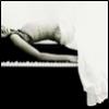 black & white avatar piano girl
