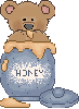 Bear in honey pot
