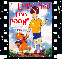 Pooh & Christopher Robbins on film negative (with sparkles)- I Love You too Pooh