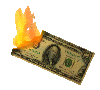 100 Dollar Bill Burning (animated)