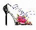 High Heel Shoe with Pink Rose (with sparkles)- Mandy