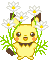 pichu with white flowers