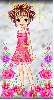 girl with pink flower