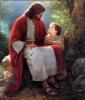jesus and a little kid