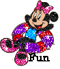minnie mouse on a float