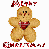 Christmas Gingerbread Man (glitter)- Merry Christmas