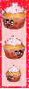 Strawberry cupcake banner