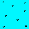 Tiny Aqua Hearts