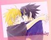 sasuke and naruto hugging.