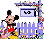 Mickey Mouse Floral Garden - Hello