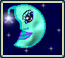 Animated blinking eye moon