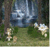 Fairy in Forest Waterfall