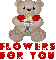 teddy bear with flowers - flowers 4 u