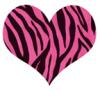 heart zebra stripes