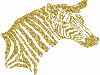 zebra in gold
