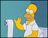 Homer in the toilet