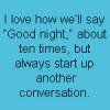 Talking at night