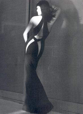 girl wearing a black dress