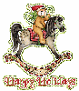 Happy Holidays~Rocking Horse