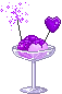Amazing sparkling purple icecream