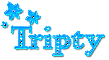 Tripty- blue with diamonds
