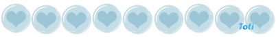 Blue gel hearts divider