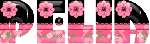 Pink Flower Font, Pelia