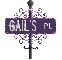 purple Gail's PL street sign