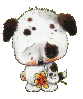 Puppy with flower