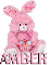 PINK EASTER BUNNY: AMBER