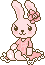 bunny in pink dress