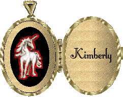 LOCKET WITH A HORSE WITH NAME KIMBERLY